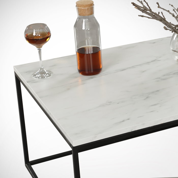 Hanah Home Mesa de Centro Cosco - Marmo Blanco y Negro